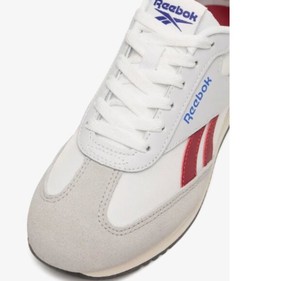 NEW REEBOK Leather Fiori Low Profile Sneakers in white/red/blue women 2511 4j2 - Picture 10 of 10